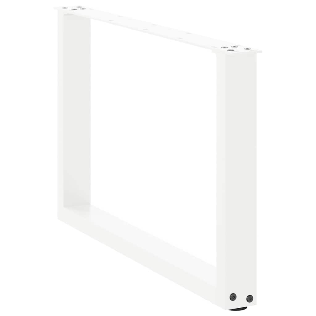 Kavos staliuko kojelės, 2 vnt., baltos, 60x(42 - 43) cm, plienas, U formos - Namų Idėja