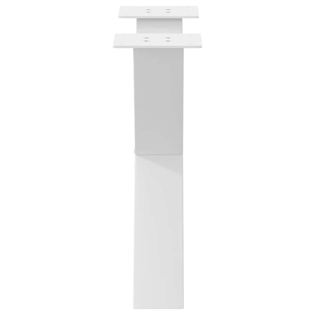 Kavos staliuko kojelės, 2 vnt., baltos, 60x(42 - 43) cm, plienas, X formos - Namų Idėja