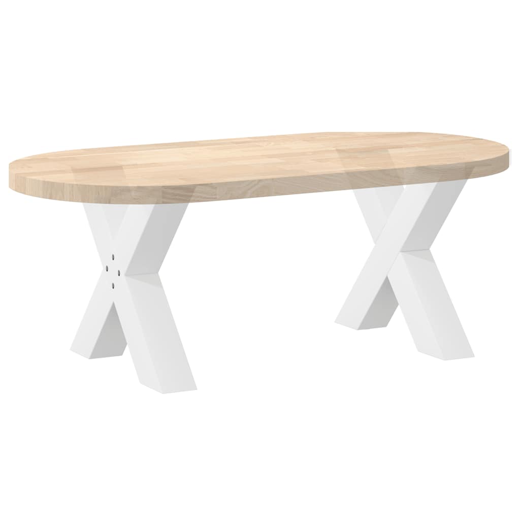 Kavos staliuko kojelės, 2 vnt., baltos, 60x(42 - 43) cm, plienas, X formos - Namų Idėja
