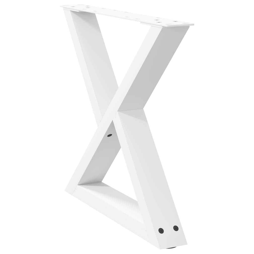 Kavos staliuko kojelės, 2 vnt., baltos, 60x(42 - 43,3) cm, plienas - Namų Idėja
