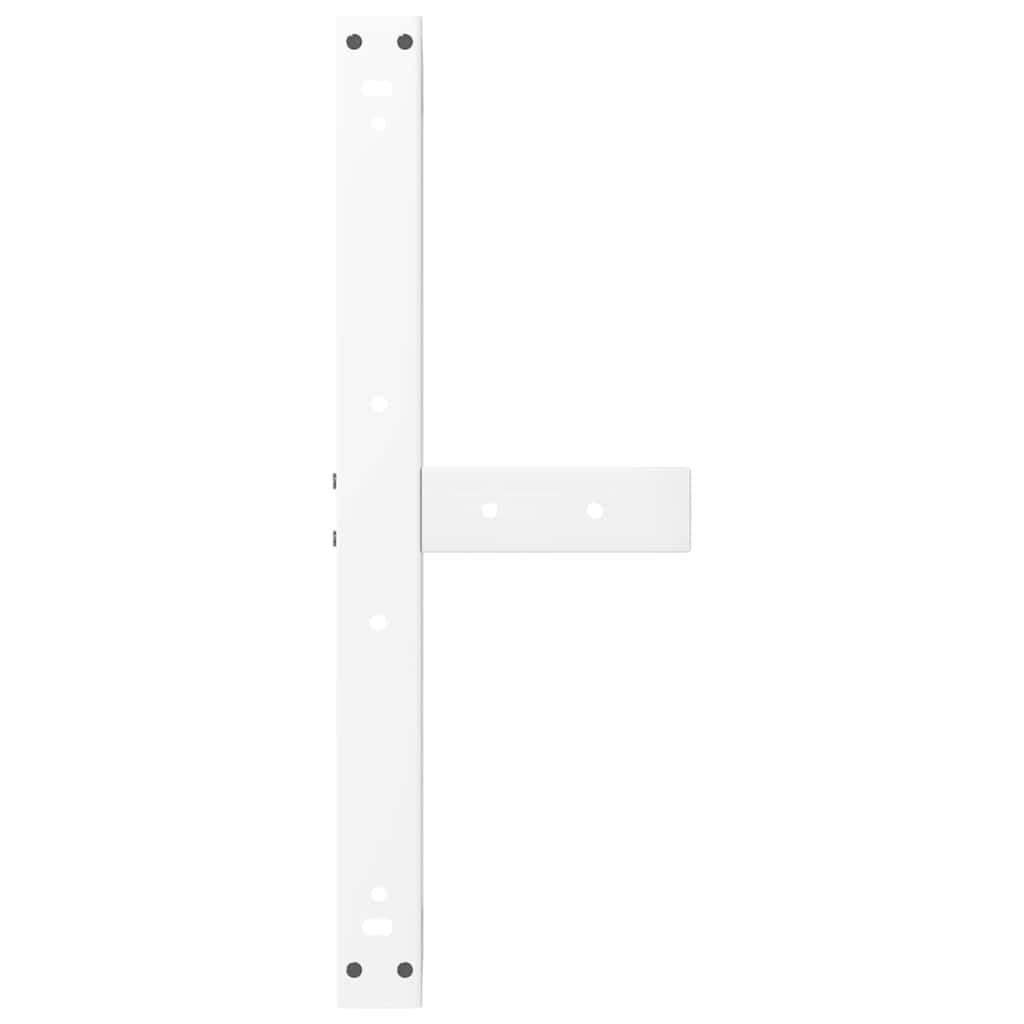 Kavos staliuko kojelės, 2 vnt., baltos, 70x25x(30 - 31) cm, plienas, T formos - Namų Idėja