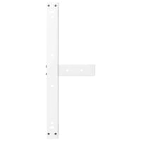 Kavos staliuko kojelės, 2 vnt., baltos, 70x25x(30 - 31) cm, plienas, T formos - Namų Idėja