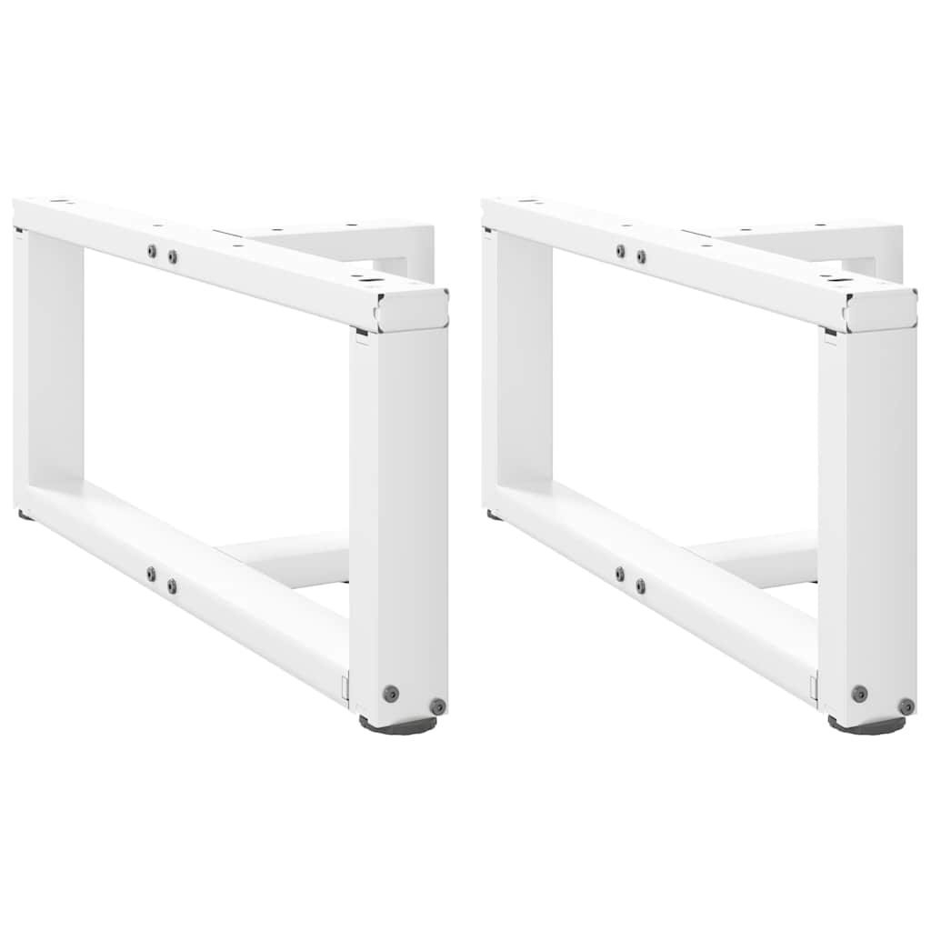 Kavos staliuko kojelės, 2 vnt., baltos, 70x25x(30 - 31) cm, plienas, T formos - Namų Idėja