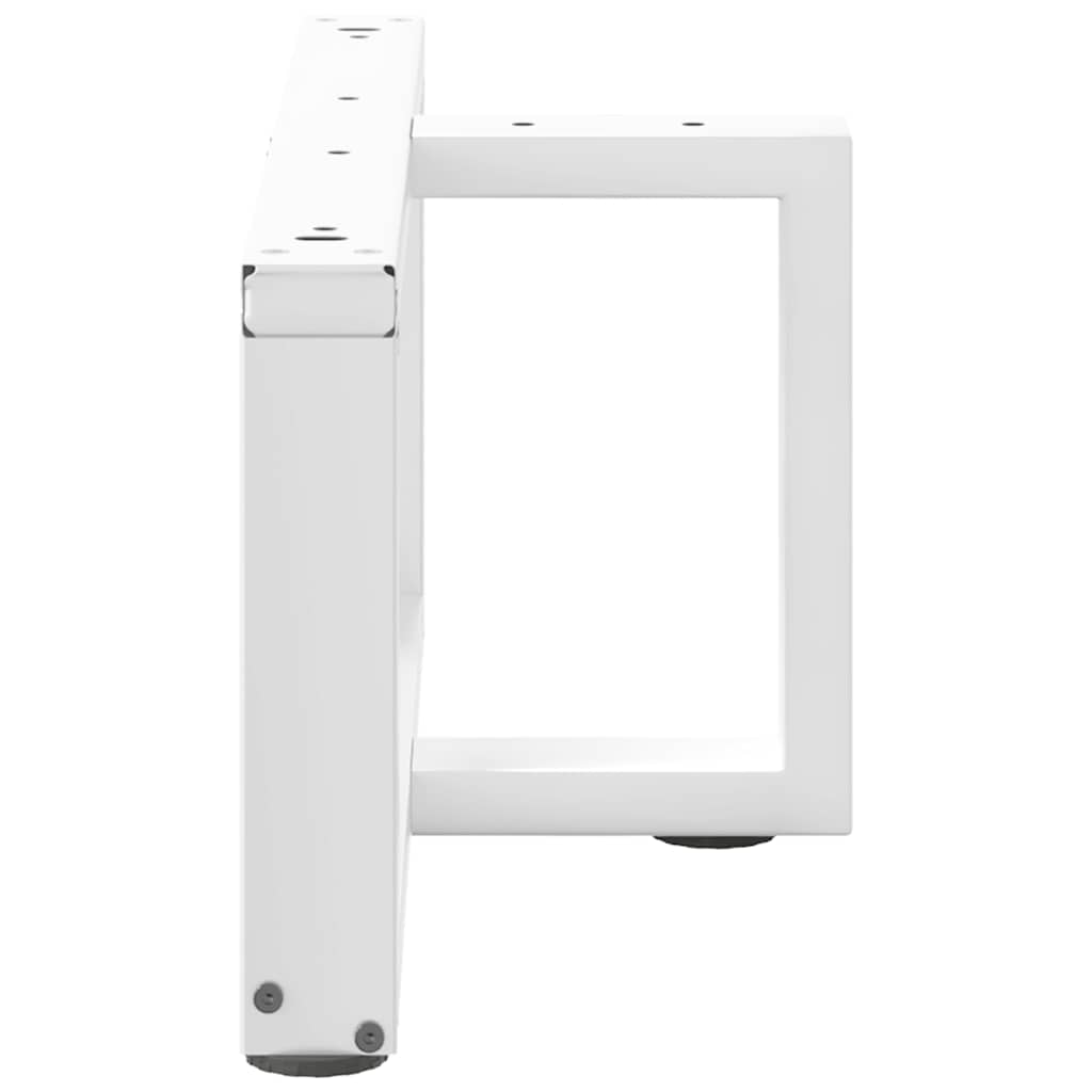 Kavos staliuko kojelės, 2 vnt., baltos, 70x25x(30 - 31) cm, plienas, T formos - Namų Idėja