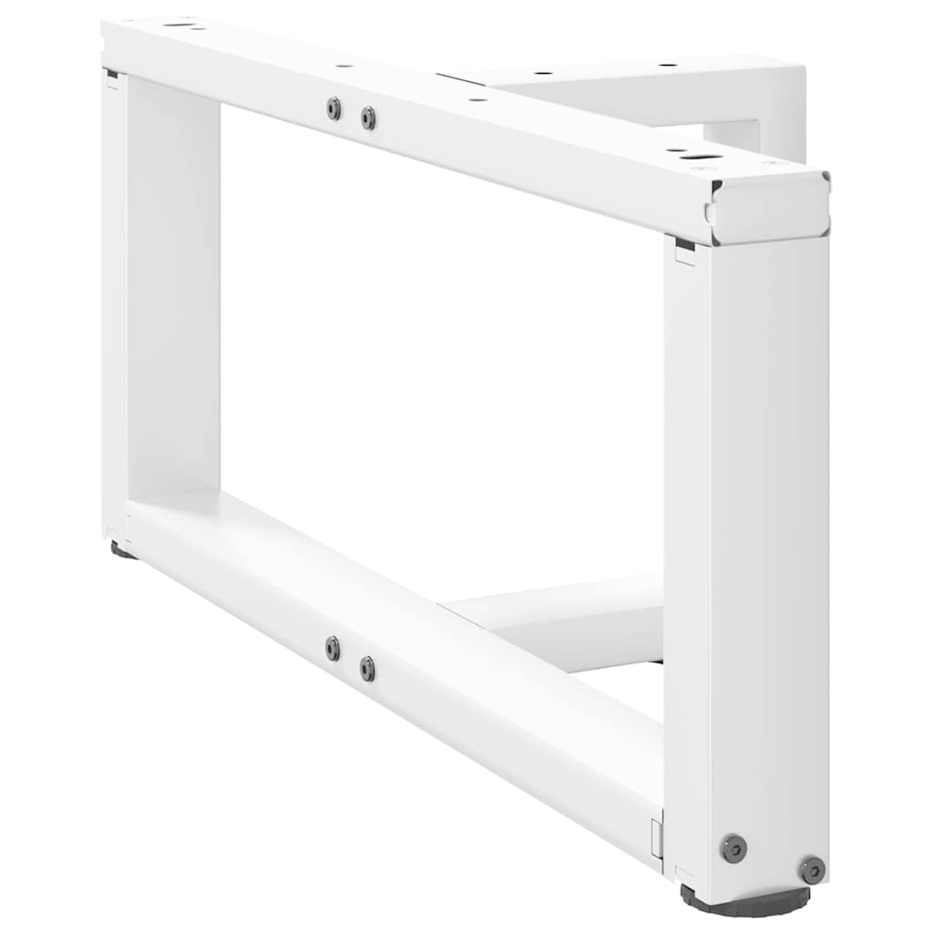 Kavos staliuko kojelės, 2 vnt., baltos, 70x25x(30 - 31) cm, plienas, T formos - Namų Idėja