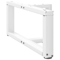 Kavos staliuko kojelės, 2 vnt., baltos, 70x25x(30 - 31) cm, plienas, T formos - Namų Idėja