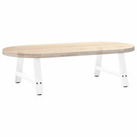 Kavos staliuko kojelės, 2 vnt., baltos, 70x(30 - 31) cm, plienas, A formos - Namų Idėja