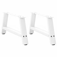 Kavos staliuko kojelės, 2 vnt., baltos, 70x(30 - 31) cm, plienas, A formos - Namų Idėja