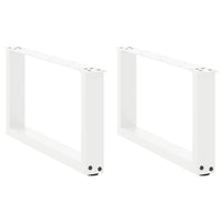Kavos staliuko kojelės, 2 vnt., baltos, 70x(30 - 31) cm, plienas, U formos - Namų Idėja