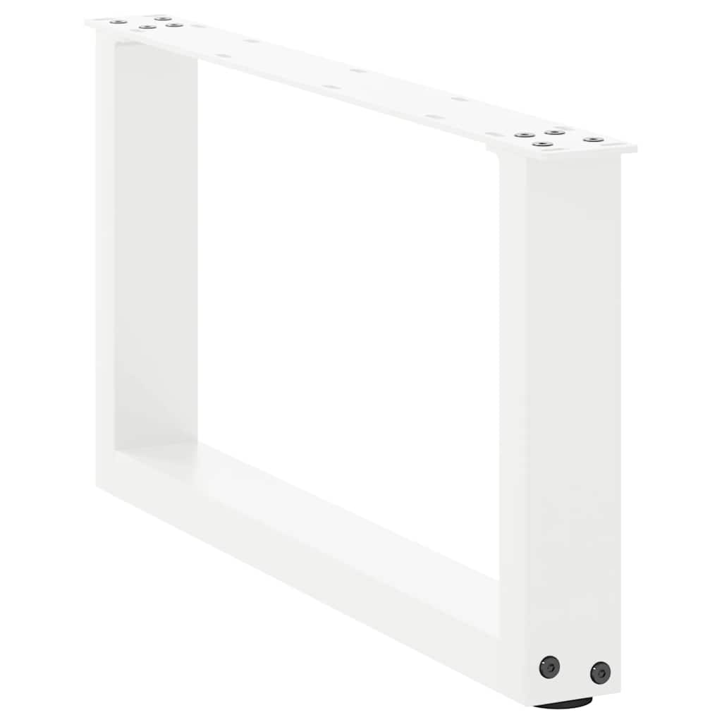 Kavos staliuko kojelės, 2 vnt., baltos, 70x(30 - 31) cm, plienas, U formos - Namų Idėja