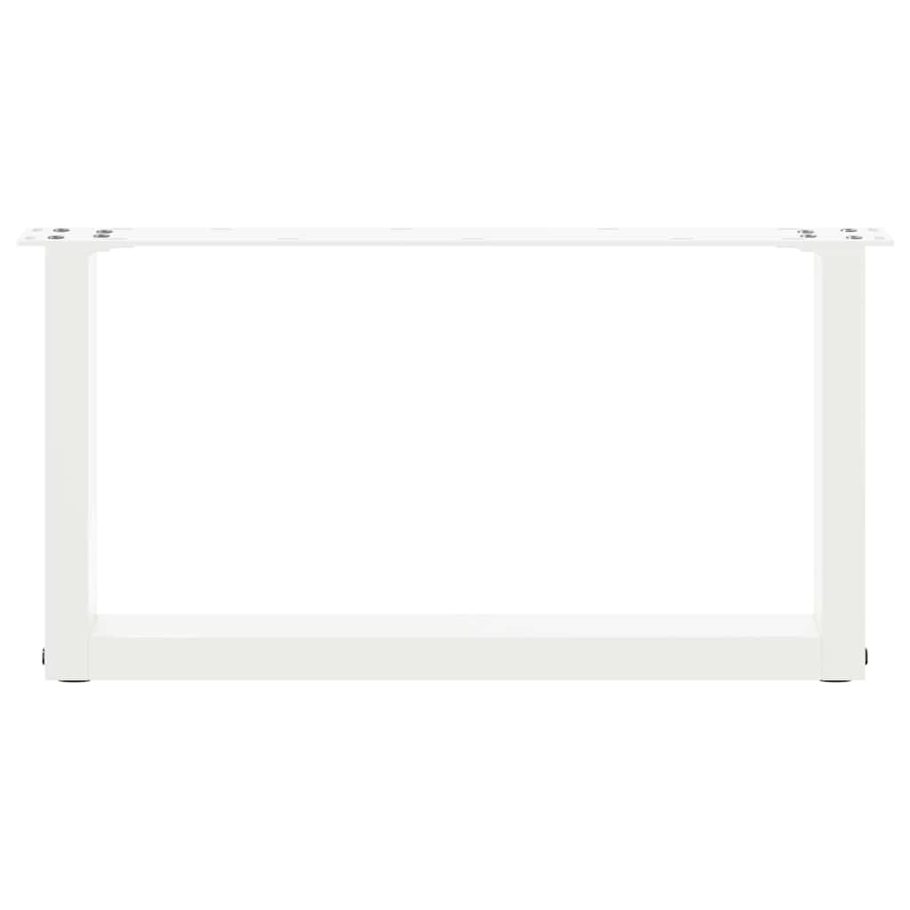Kavos staliuko kojelės, 2 vnt., baltos, 70x(30 - 31) cm, plienas, U formos - Namų Idėja