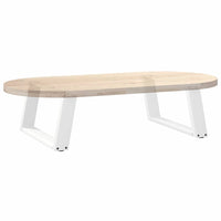 Kavos staliuko kojelės, 2 vnt., baltos, 70x(30 - 31) cm, plienas, U formos - Namų Idėja