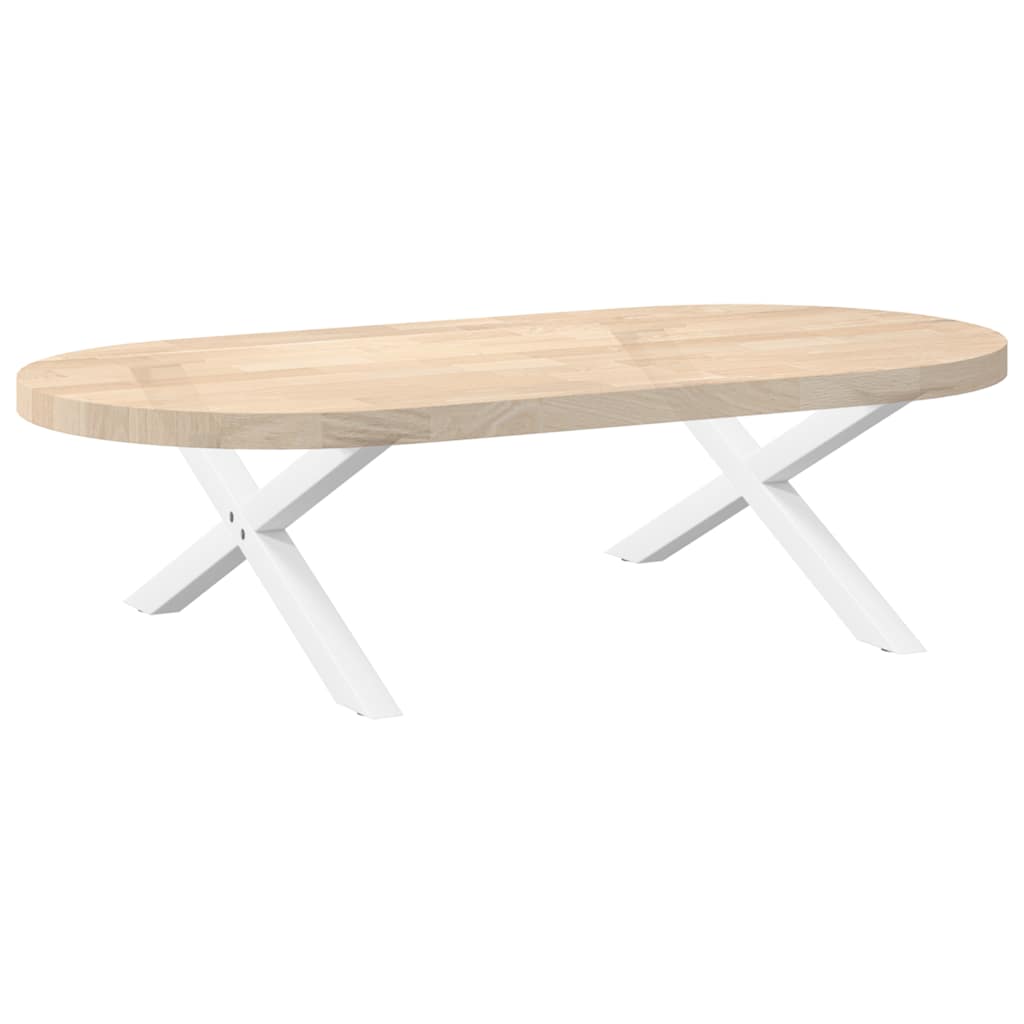 Kavos staliuko kojelės, 2 vnt., baltos, 70x(30 - 31) cm, plienas, X formos - Namų Idėja