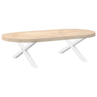 Kavos staliuko kojelės, 2 vnt., baltos, 70x(30 - 31) cm, plienas, X formos - Namų Idėja
