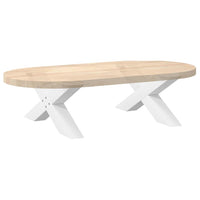 Kavos staliuko kojelės, 2 vnt., baltos, 70x(30 - 31) cm, plienas, X formos - Namų Idėja