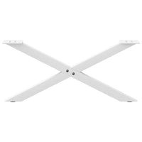 Kavos staliuko kojelės, 2 vnt., baltos, 70x(30 - 31) cm, plienas, X formos - Namų Idėja