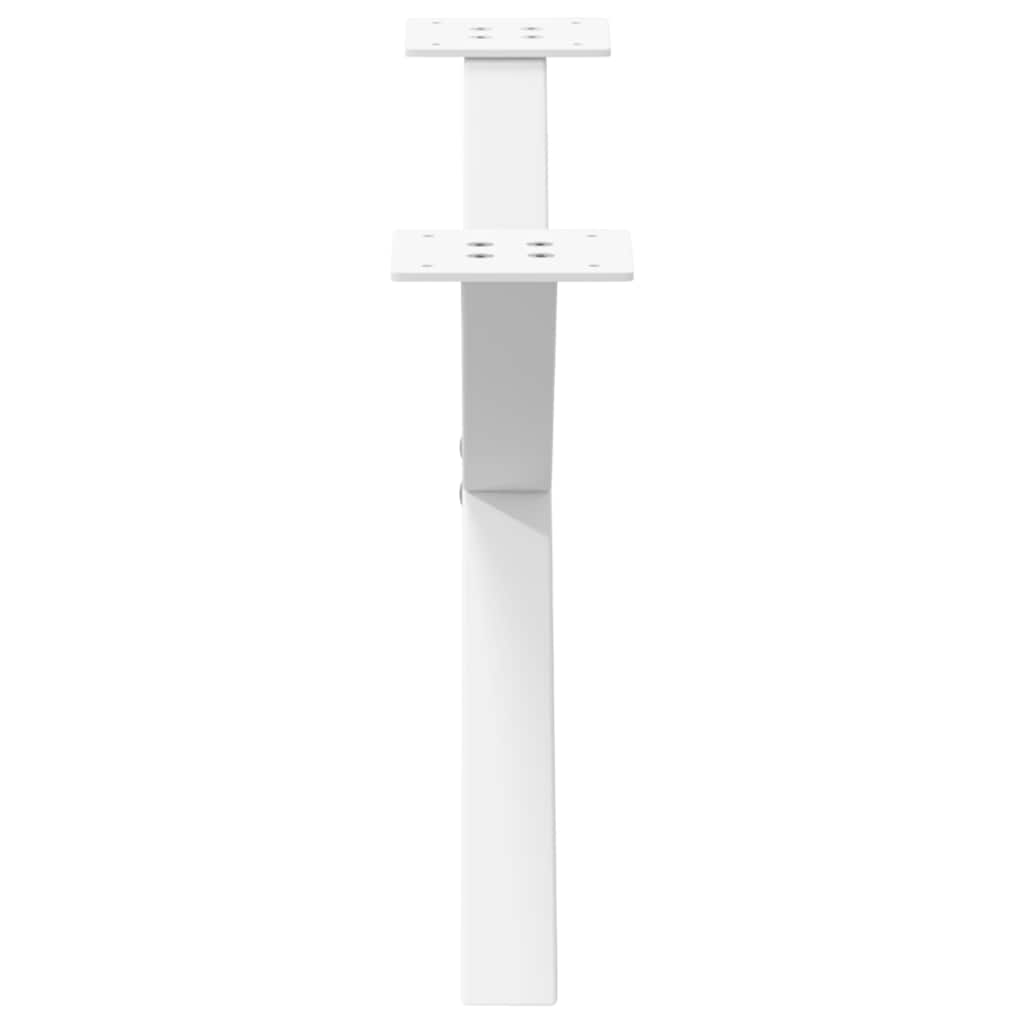 Kavos staliuko kojelės, 2 vnt., baltos, 70x(30 - 31) cm, plienas, X formos - Namų Idėja