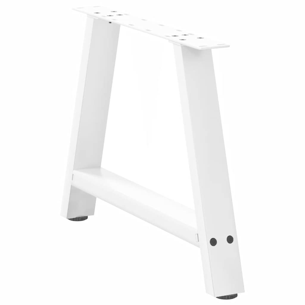 Kavos staliuko kojelės, 2 vnt., baltos, 70x(42 - 43) cm, plienas, A formos - Namų Idėja