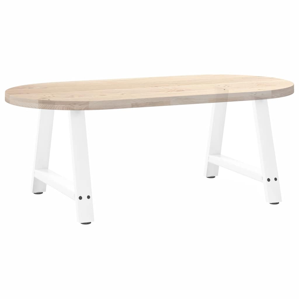 Kavos staliuko kojelės, 2 vnt., baltos, 70x(42 - 43) cm, plienas, A formos - Namų Idėja
