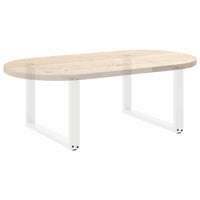 Kavos staliuko kojelės, 2 vnt., baltos, 70x(42 - 43) cm, plienas, U formos - Namų Idėja