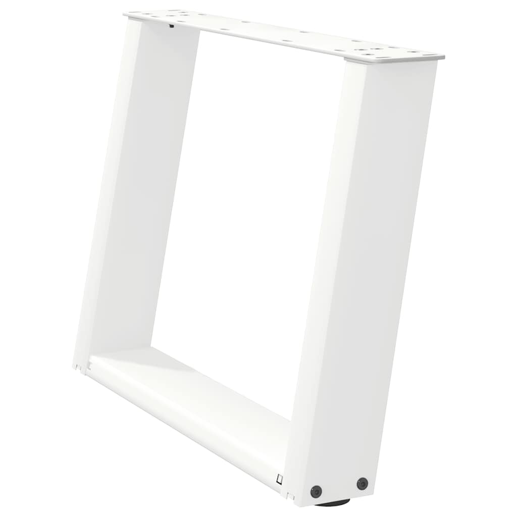 Kavos staliuko kojelės, 2 vnt., baltos, 70x(42 - 43) cm, plienas, U formos - Namų Idėja