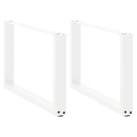 Kavos staliuko kojelės, 2 vnt., baltos, 70x(42 - 43) cm, plienas, U formos - Namų Idėja