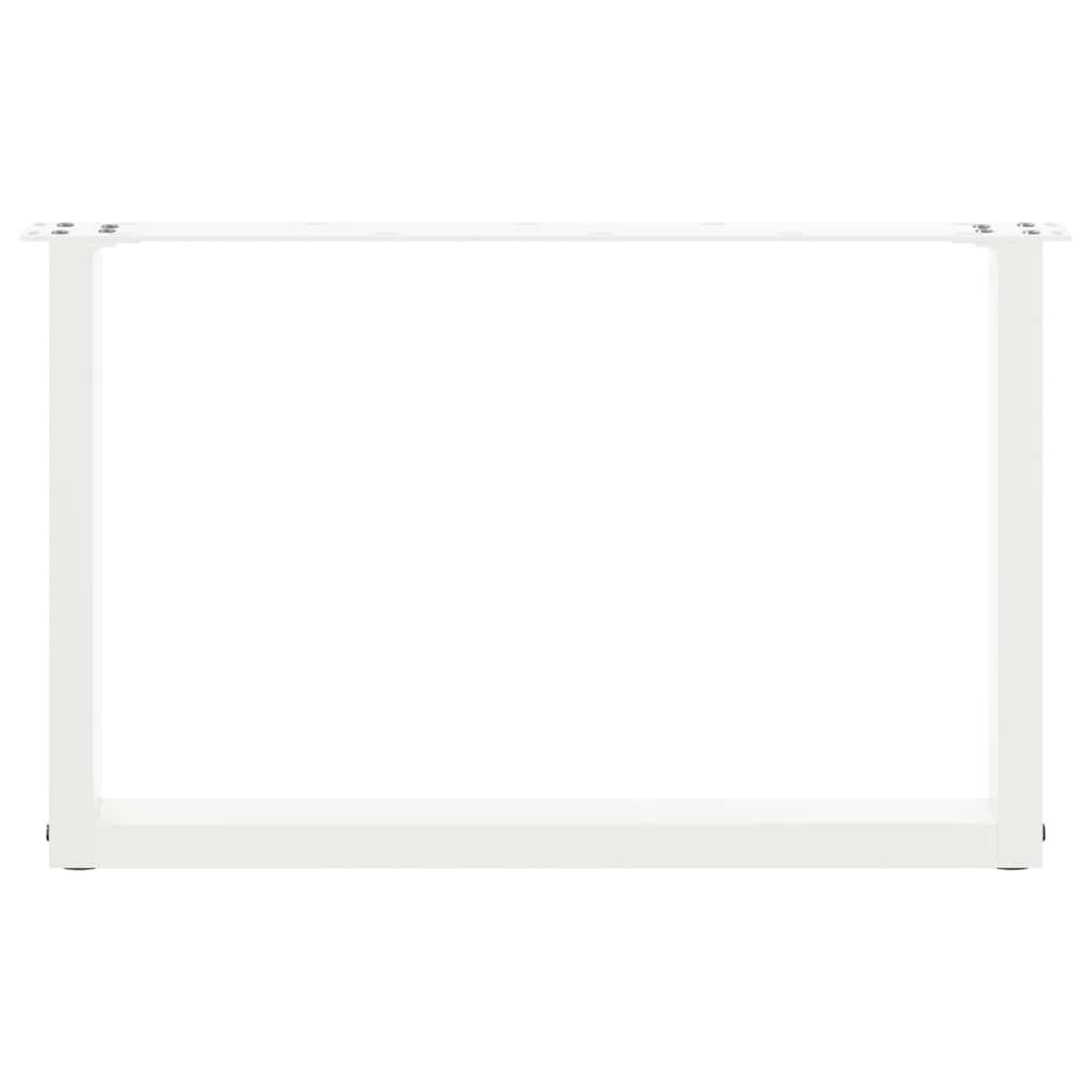Kavos staliuko kojelės, 2 vnt., baltos, 70x(42 - 43) cm, plienas, U formos - Namų Idėja