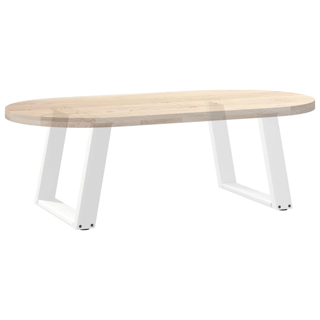 Kavos staliuko kojelės, 2 vnt., baltos, 70x(42 - 43) cm, plienas, U formos - Namų Idėja