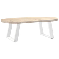 Kavos staliuko kojelės, 2 vnt., baltos, 70x(42 - 43) cm, plienas, U formos - Namų Idėja