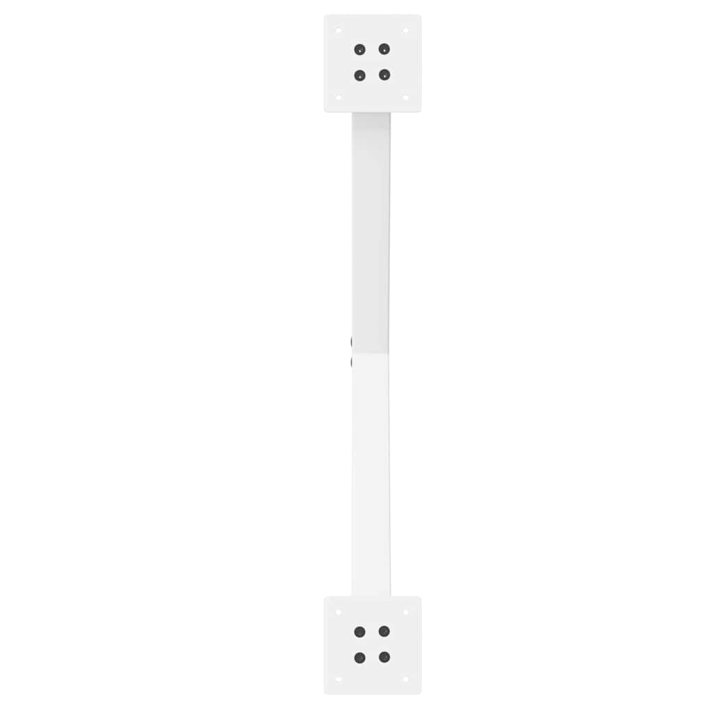 Kavos staliuko kojelės, 2 vnt., baltos, 70x(42 - 43) cm, plienas, X formos - Namų Idėja