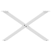 Kavos staliuko kojelės, 2 vnt., baltos, 70x(42 - 43) cm, plienas, X formos - Namų Idėja