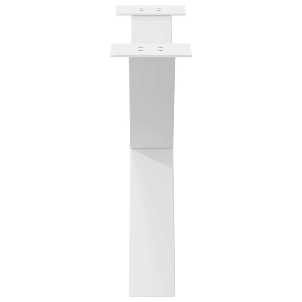 Kavos staliuko kojelės, 2 vnt., baltos, 70x(42 - 43) cm, plienas, X formos - Namų Idėja