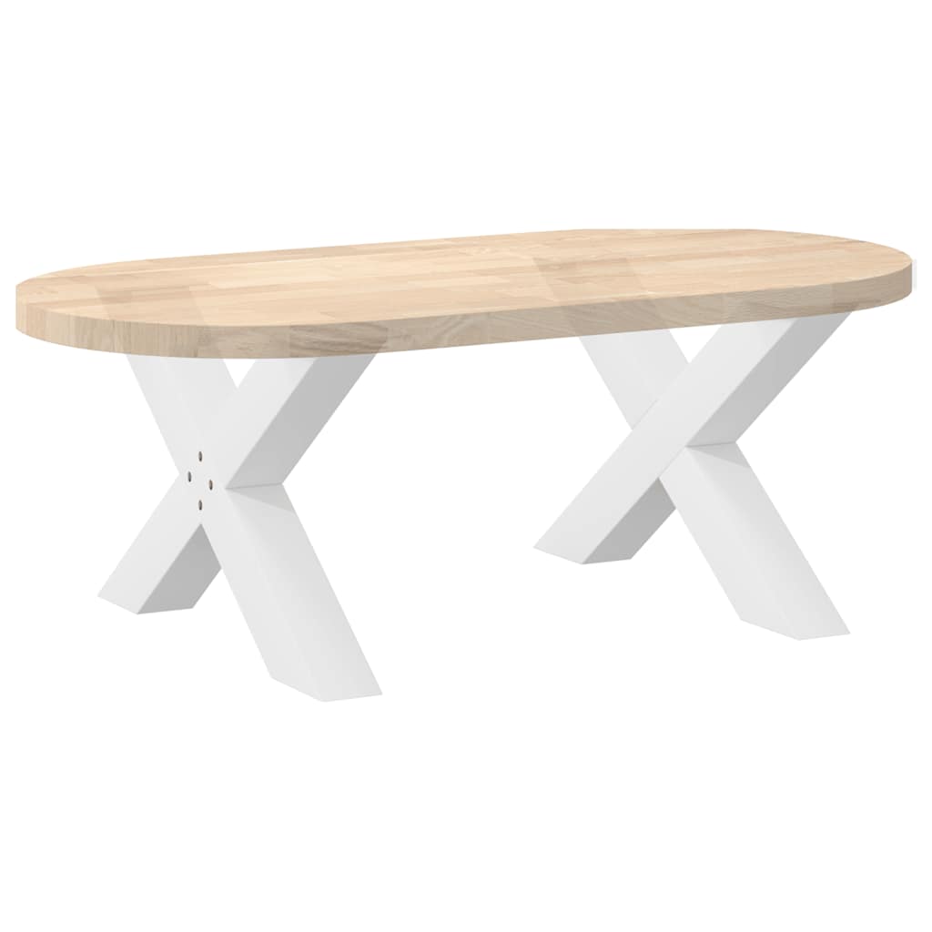 Kavos staliuko kojelės, 2 vnt., baltos, 70x(42 - 43) cm, plienas, X formos - Namų Idėja