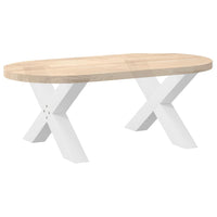 Kavos staliuko kojelės, 2 vnt., baltos, 70x(42 - 43) cm, plienas, X formos - Namų Idėja
