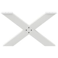 Kavos staliuko kojelės, 2 vnt., baltos, 70x(42 - 43) cm, plienas, X formos - Namų Idėja