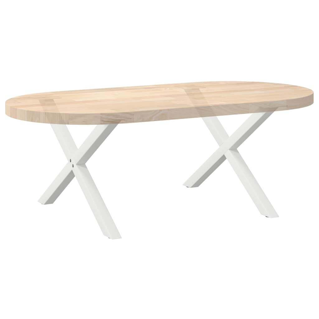 Kavos staliuko kojelės, 2 vnt., baltos, 70x(42 - 43) cm, plienas, X formos - Namų Idėja