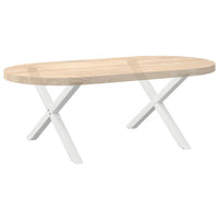 Kavos staliuko kojelės, 2 vnt., baltos, 70x(42 - 43) cm, plienas, X formos - Namų Idėja