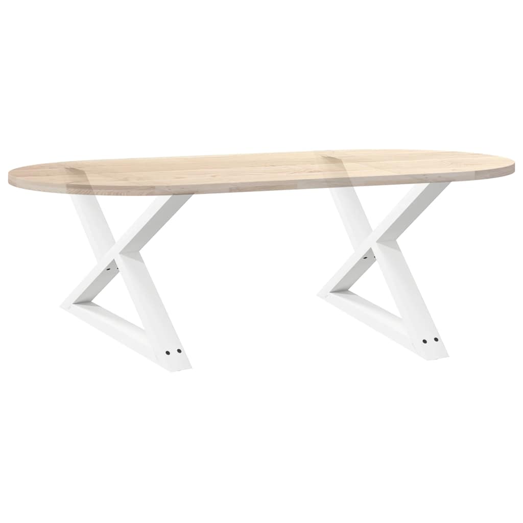 Kavos staliuko kojelės, 2 vnt., baltos, 70x(42 - 43,3) cm, plienas - Namų Idėja