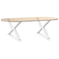 Kavos staliuko kojelės, 2 vnt., baltos, 70x(42 - 43,3) cm, plienas - Namų Idėja
