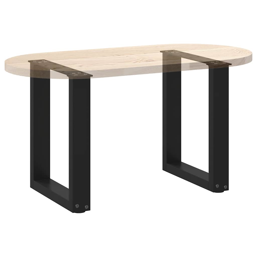 Kavos staliuko kojelės, 2 vnt., juodos, 28x(42 - 43) cm, plienas, U formos - Namų Idėja