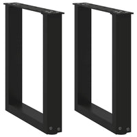 Kavos staliuko kojelės, 2 vnt., juodos, 28x(42 - 43) cm, plienas, U formos - Namų Idėja