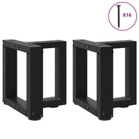 Kavos staliuko kojelės, 2 vnt., juodos, 30x25x(30 - 31) cm, plienas - Namų Idėja