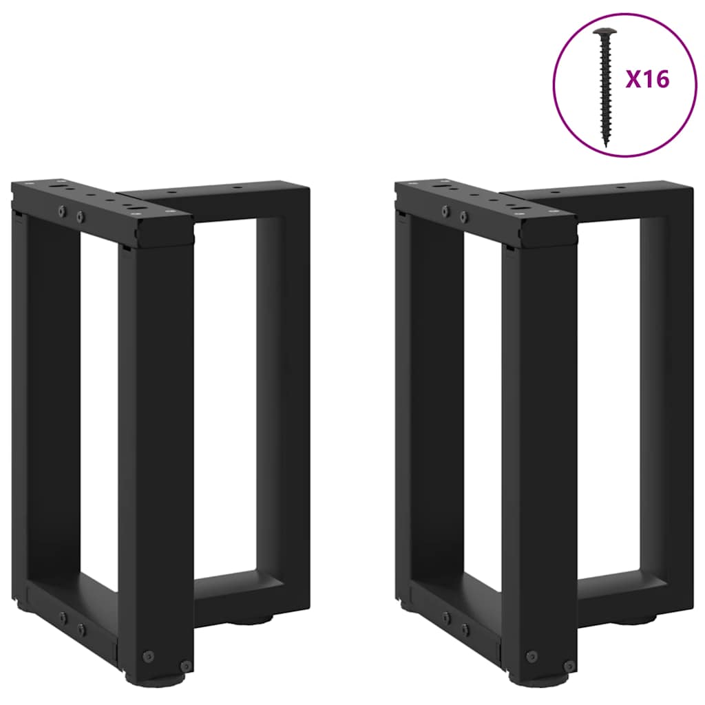 Kavos staliuko kojelės, 2 vnt., juodos, 38x25x(42 - 43) cm, plienas - Namų Idėja