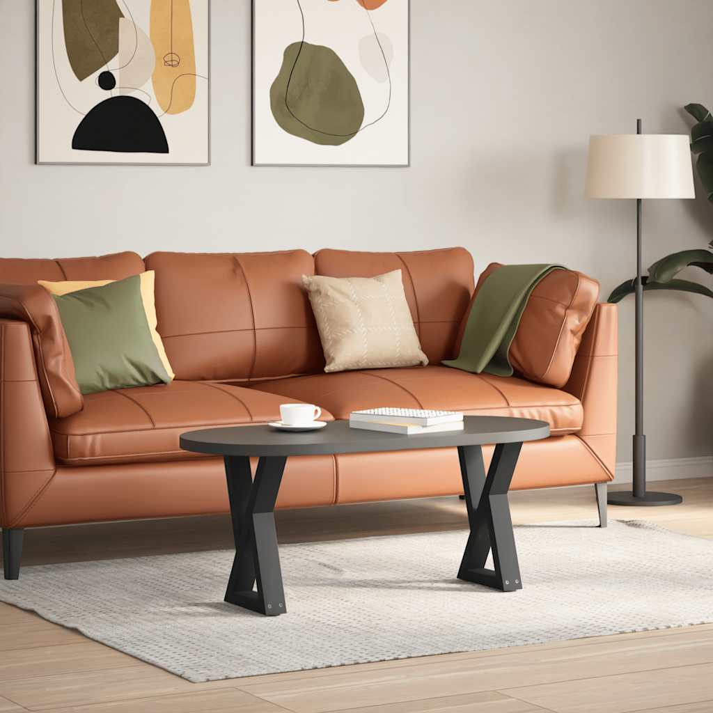 Kavos staliuko kojelės, 2 vnt., juodos, 38x(42 - 43,3) cm, plienas - Namų Idėja