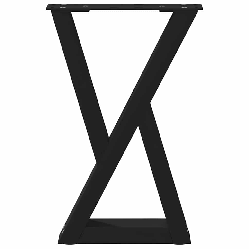 Kavos staliuko kojelės, 2 vnt., juodos, 38x(42 - 43,3) cm, plienas - Namų Idėja