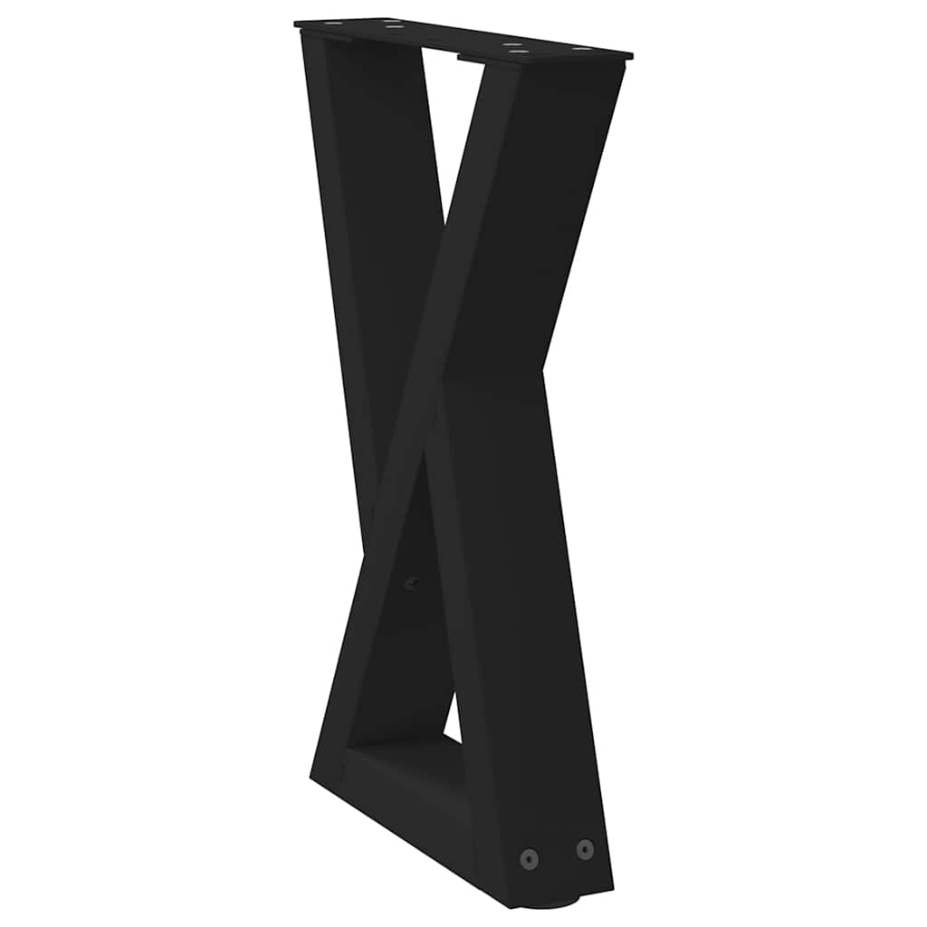 Kavos staliuko kojelės, 2 vnt., juodos, 38x(42 - 43,3) cm, plienas - Namų Idėja