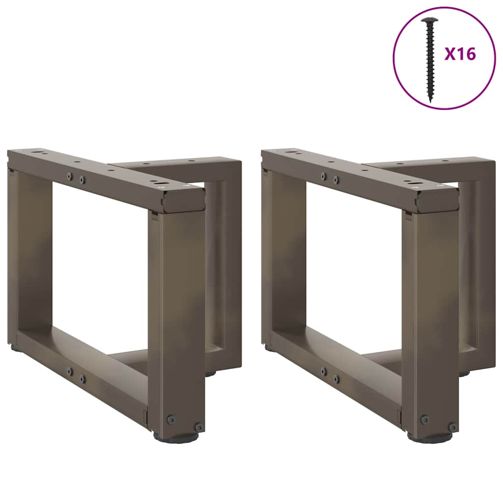 Kavos staliuko kojelės, 2 vnt., juodos, 40x25x(30 - 31) cm, plienas, T formos - Namų Idėja