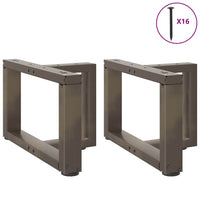 Kavos staliuko kojelės, 2 vnt., juodos, 40x25x(30 - 31) cm, plienas, T formos - Namų Idėja