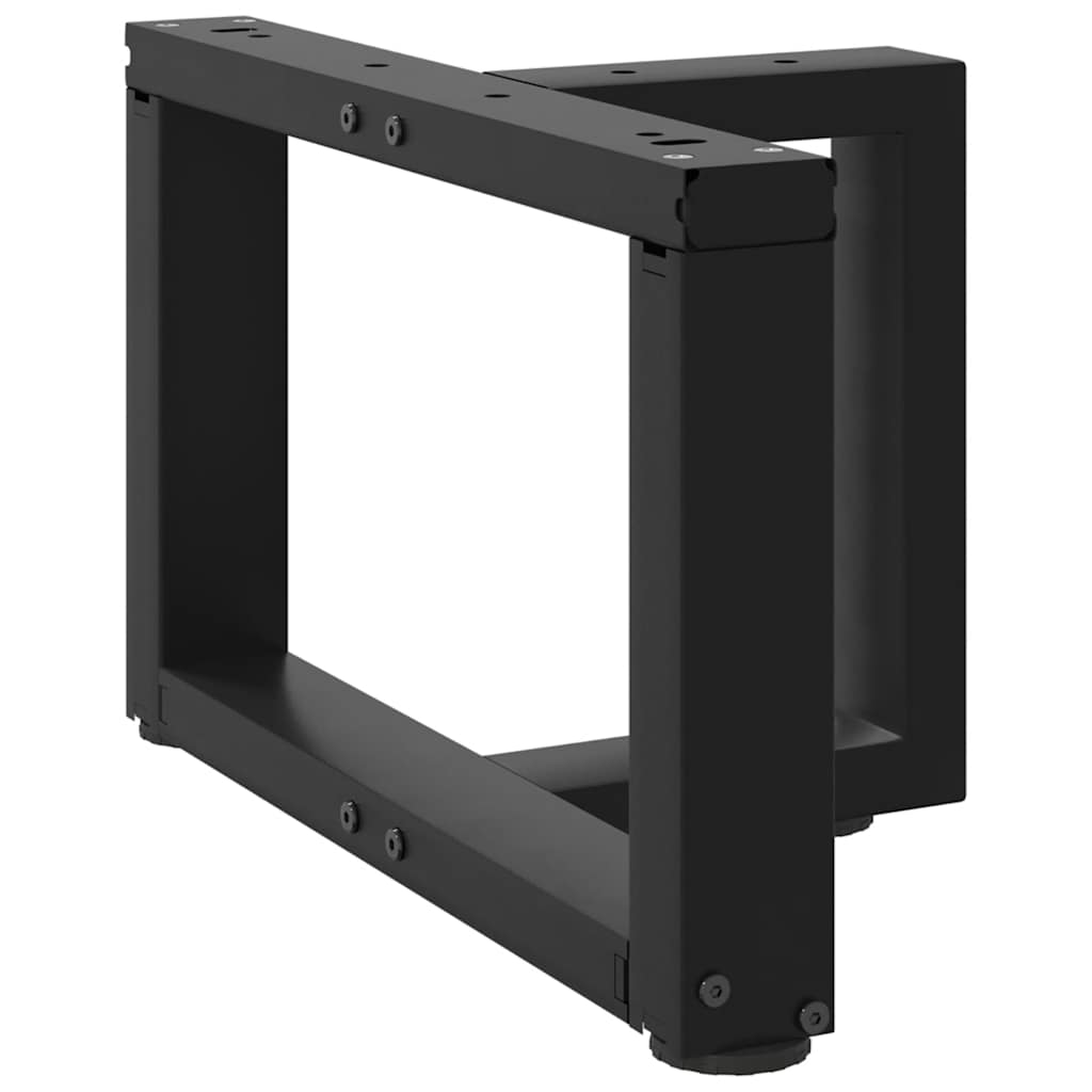 Kavos staliuko kojelės, 2 vnt., juodos, 40x25x(30 - 31) cm, plienas, T formos - Namų Idėja
