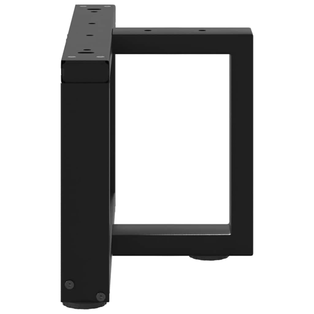 Kavos staliuko kojelės, 2 vnt., juodos, 40x25x(30 - 31) cm, plienas, T formos - Namų Idėja